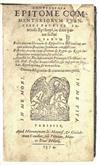 PATRIZI, FRANCESCO. Compendiosa epitome commentariorum. 1574